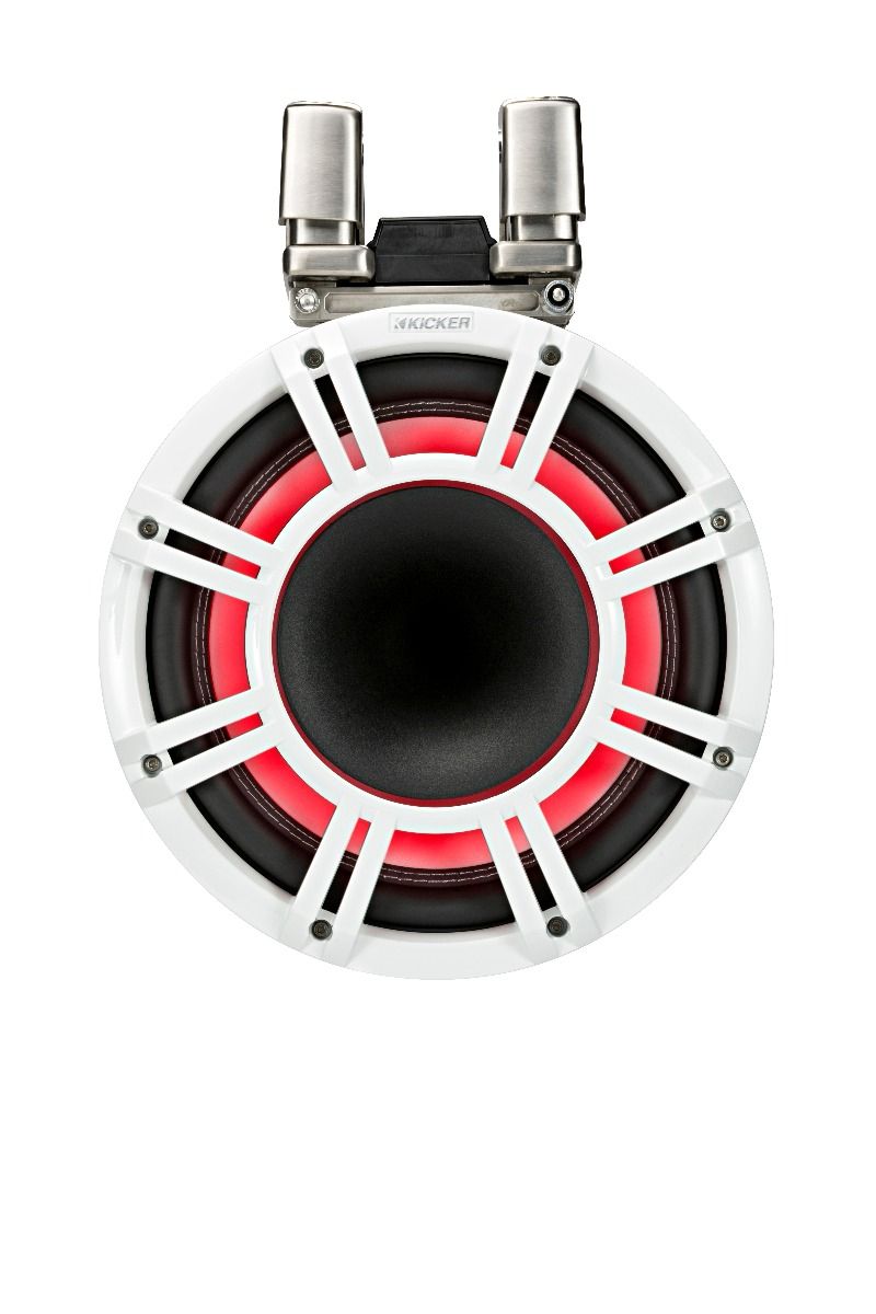 Kicker 44KMTC114W: 11" 4 Ω Pair White Horn-Loaded Tower Speaker System