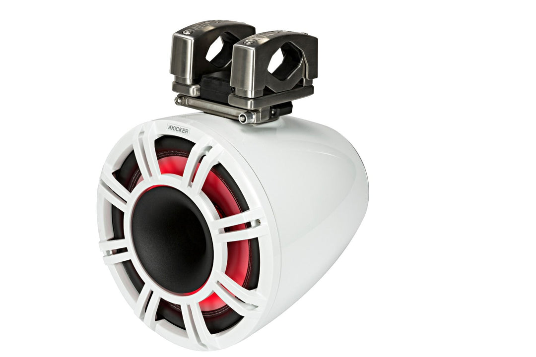Kicker 44KMTC114W: 11" 4 Ω Pair White Horn-Loaded Tower Speaker System