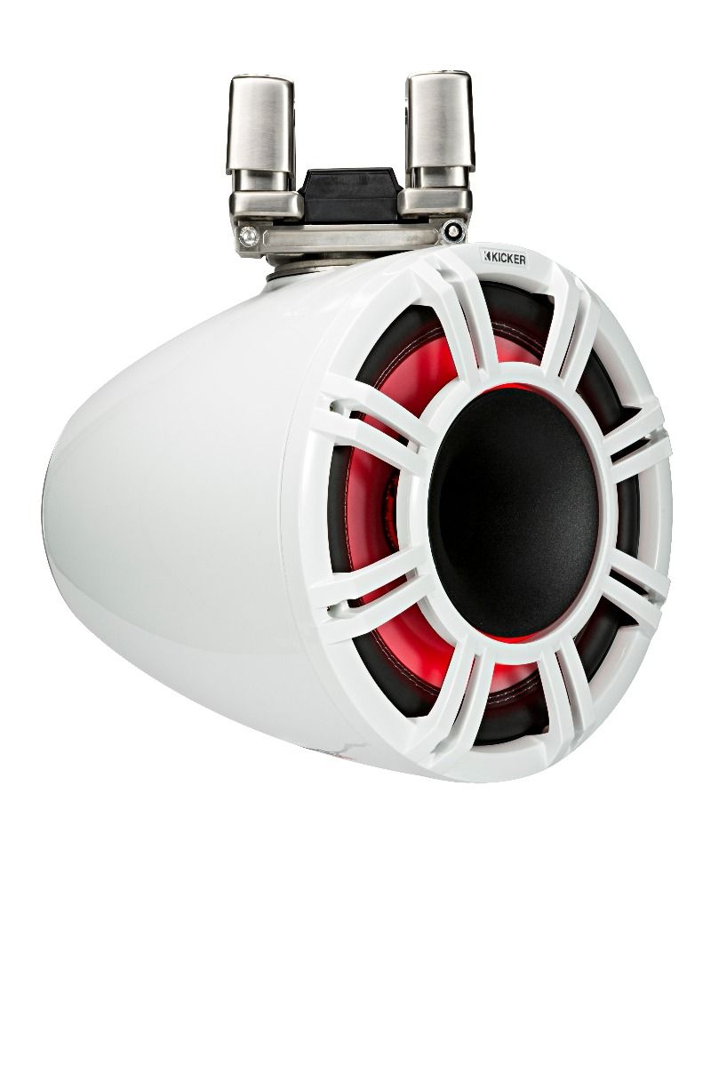 Kicker 44KMTC114W: 11" 4 Ω Pair White Horn-Loaded Tower Speaker System