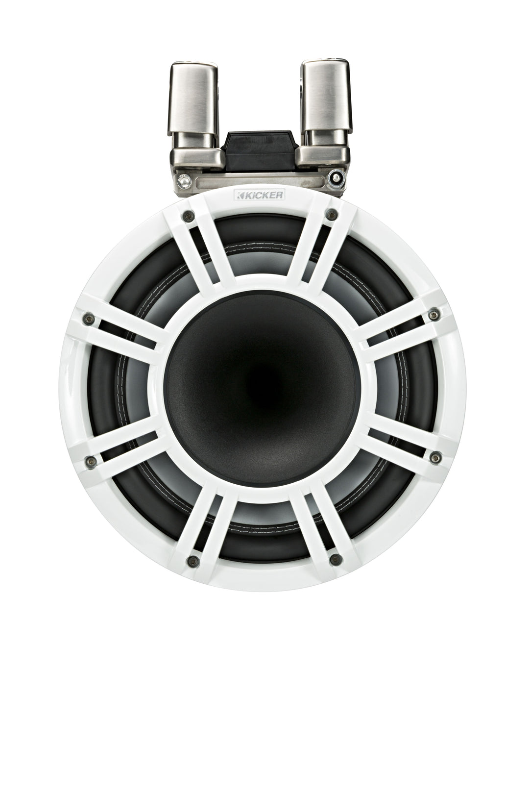 Kicker 44KMTC114W: 11" 4 Ω Pair White Horn-Loaded Tower Speaker System