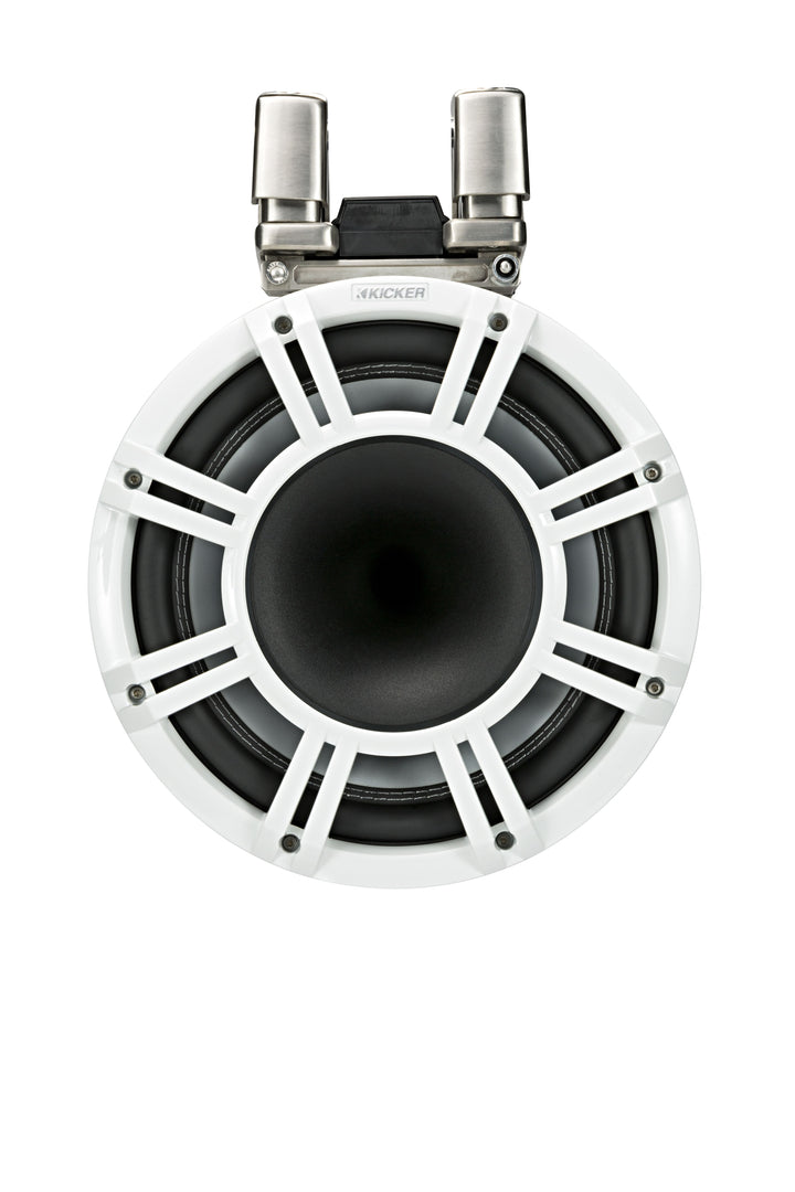 Kicker 44KMTC114W: 11" 4 Ω Pair White Horn-Loaded Tower Speaker System