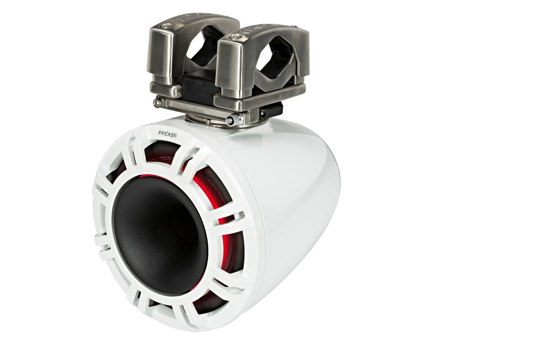 Kicker 44KMTC94W: 9" 4 Ω Pair White Horn-Loaded Tower Speaker System