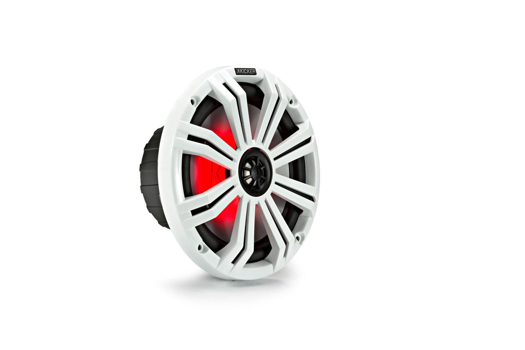Kicker 45KM84L: 8" Charcoal & White Marine Coaxial Speakers
