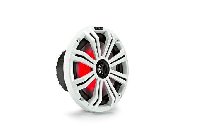 Kicker 45KM84L: 8" Charcoal & White Marine Coaxial Speakers