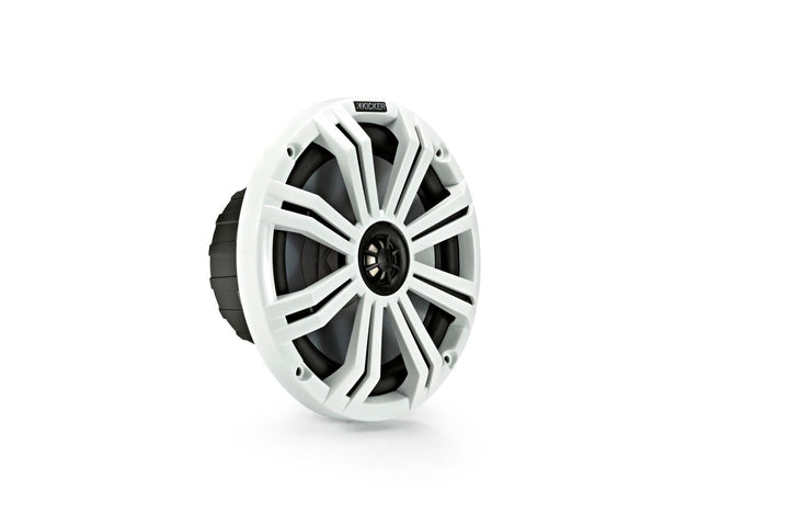 Kicker 45KM84L: 8" Charcoal & White Marine Coaxial Speakers