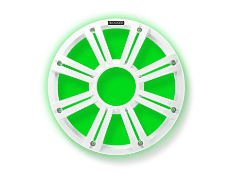 Kicker 45KMG10W: 10" White LED Subwoofer Grille