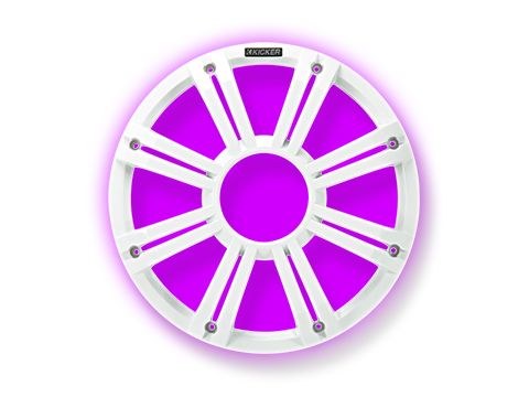 Kicker 45KMG10W: 10" White LED Subwoofer Grille