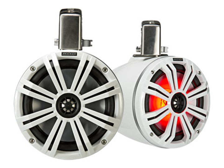 Kicker 45KMTC8W: 8" White Wakeboard Tower Speakers