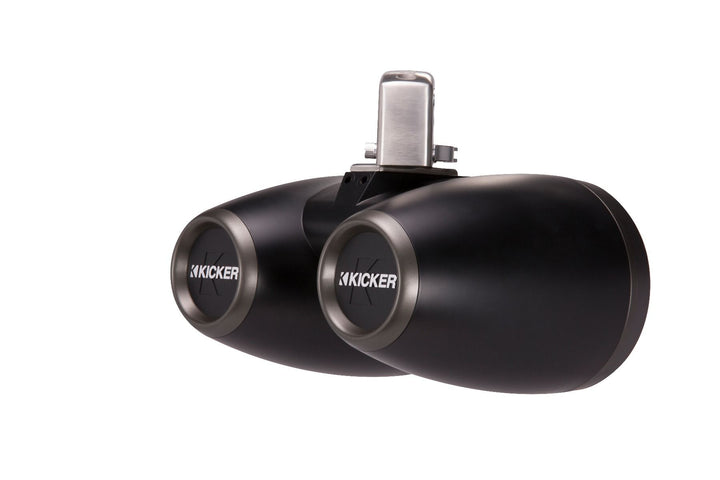 Kicker 45KMTDC65: Pair Charcoal Marine Dual Cans Loaded Speakers
