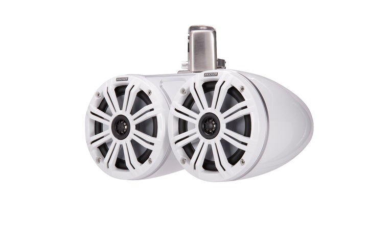 Kicker 45KMTDC65W: Pair White Marine Dual Cans Loaded Speaker