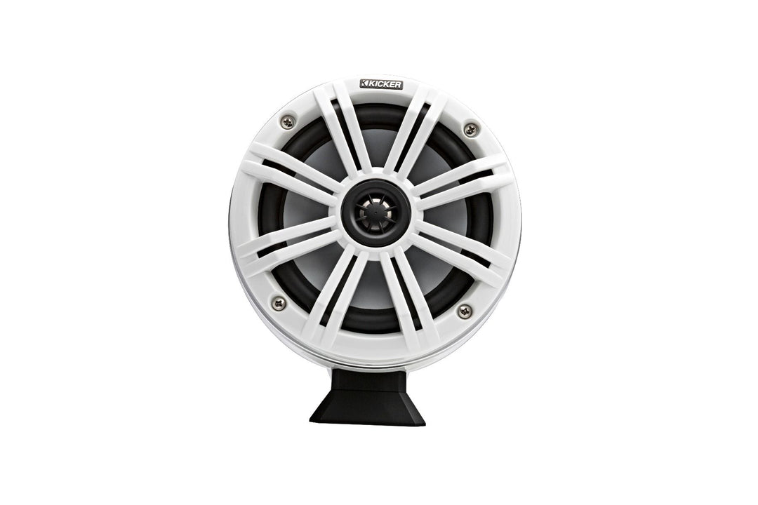 Kicker 46KMFC65W: Pair White Marine Flat Surface Mount Cans Loaded Speaker