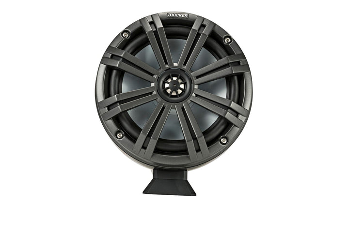 Kicker 46KMFC8: Pair Charcoal Marine Flat Surface Mount Cans Loaded Speaker