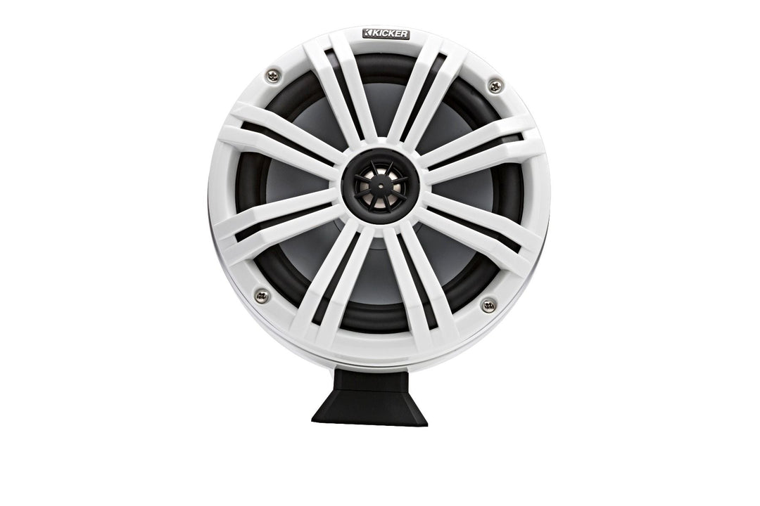 Kicker 46KMFC8W: Pair White Marine Flat Surface Mount Cans Loaded Speaker