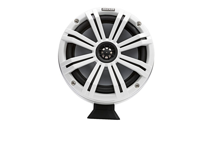 Kicker 46KMFC8W: Pair White Marine Flat Surface Mount Cans Loaded Speaker
