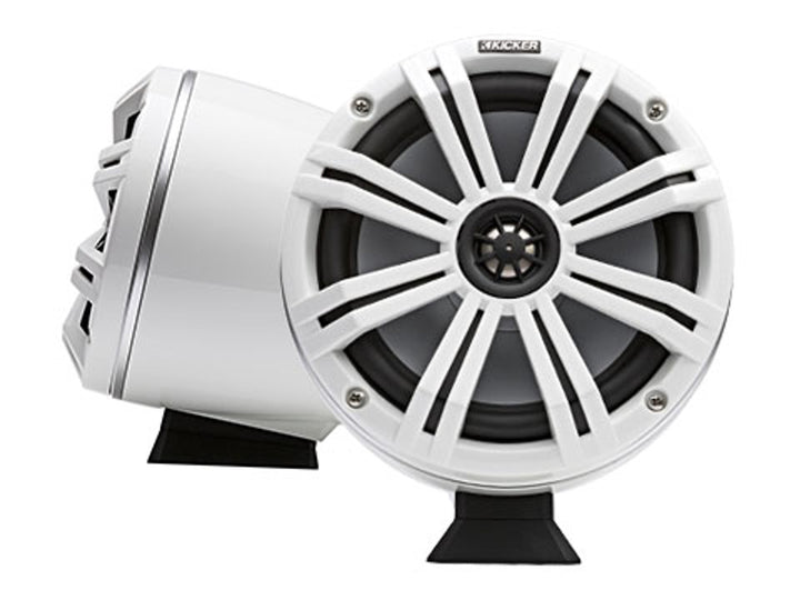 Kicker 46KMFC8W: 8" White Flat-Mount Loaded Tower Marine Speakers