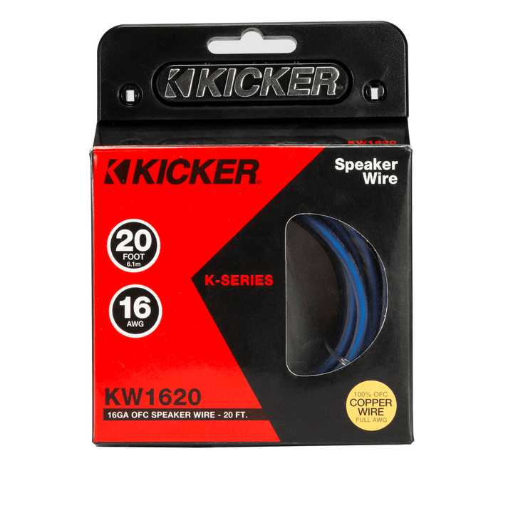 Kicker 46KW1620: 20 FT K-Series 16 AWG Speaker Wire