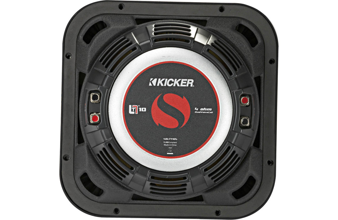 Kicker 46L7T104: 10" L7T-Series Shallow-Mount Dual 4-Ohms Subwoofer