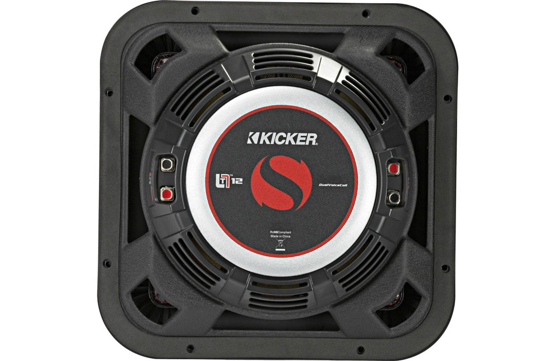 Kicker 46L7T124: 12" L7T-Series Solo-Baric Shallow-Mount Dual 4-Ohms Subwoofer