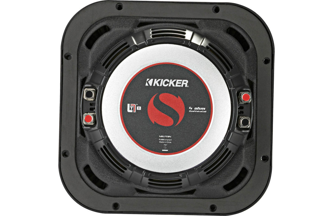 Kicker 46L7T84: 8" L7T-Series Shallow-Mount Dual 4-Ohms Subwoofer