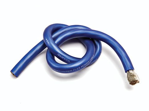 Kicker 46PWB050: 50 FT 1 / 0 AWG Blue Power Wire