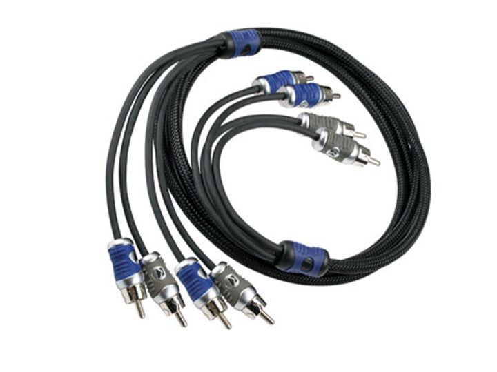 Kicker 46QI44: 4-Channel Q-Series 4 M RCA Interconnectors