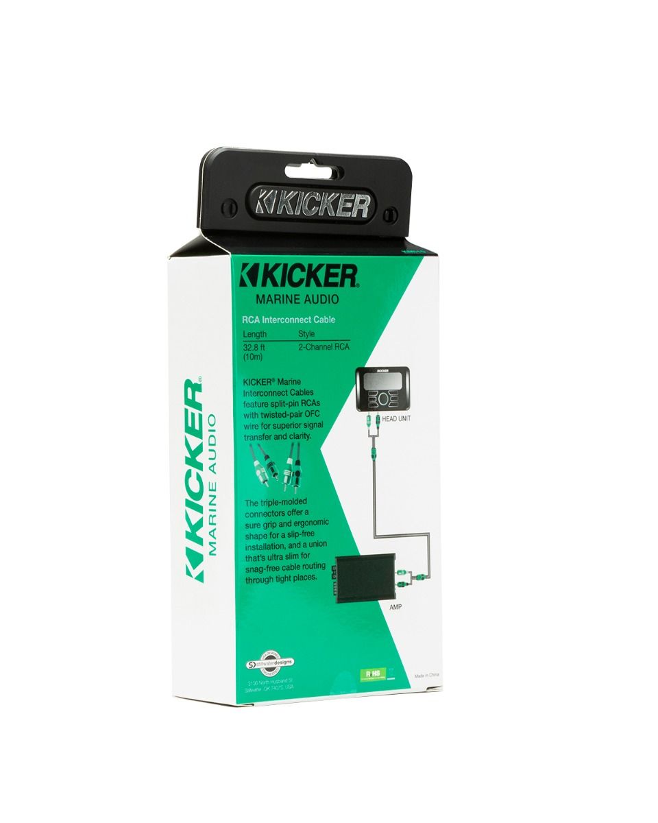 Kicker 47KMI10: 10 M 2-Channel Marine-Series RCA Interconnect