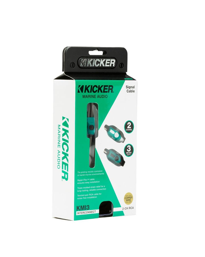 Kicker 47KMI3: 3 M 2-Channel Marine-Series RCA Interconnect
