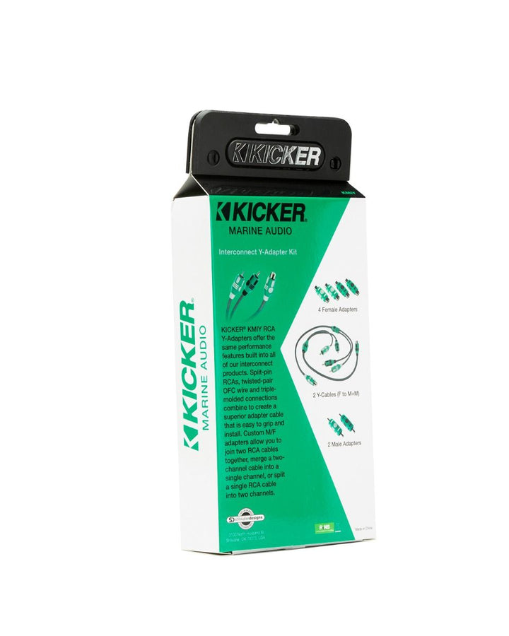 Kicker 47KMIY: Marine-Series Male Y-Adapter RCA Interconnect