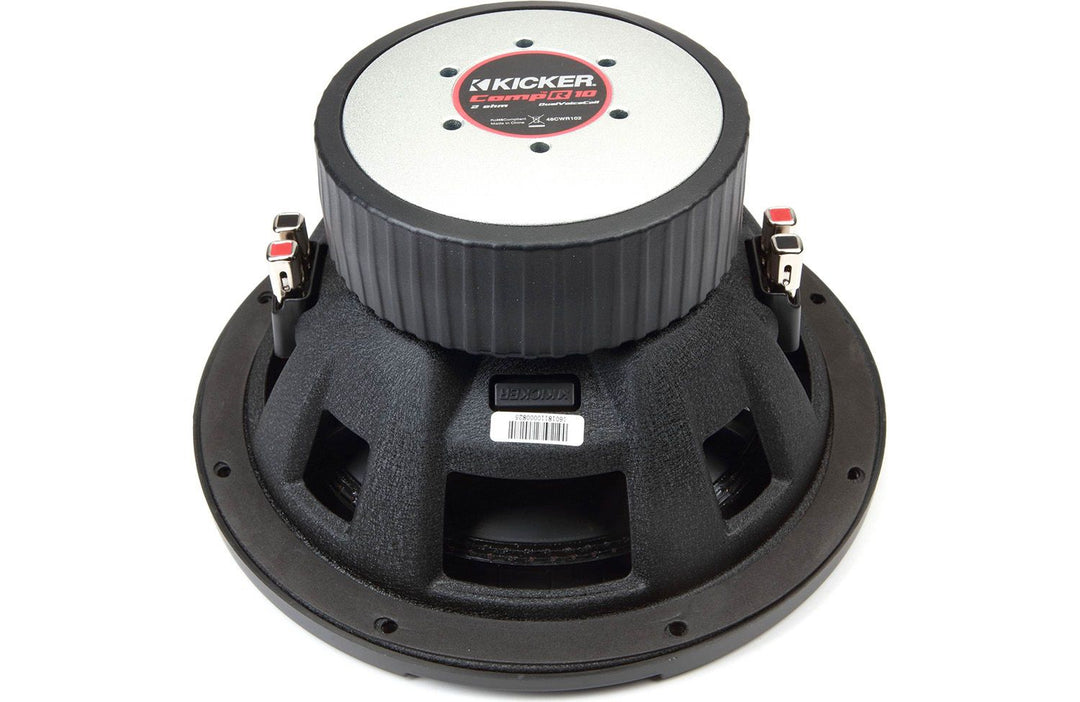 Kicker 48CWR104: 10" 4 Ω CompR-Series Thin DVC Subwoofer