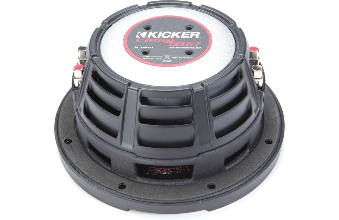 Kicker 48CWRT674: 6.8" CompRT-Series 150 W RMS Dual 4-Ohms Subwoofer