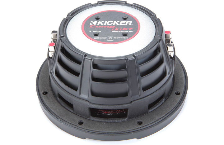 Kicker 48CWRT674: 6.8" CompRT-Series 150 W RMS Dual 4-Ohms Subwoofer