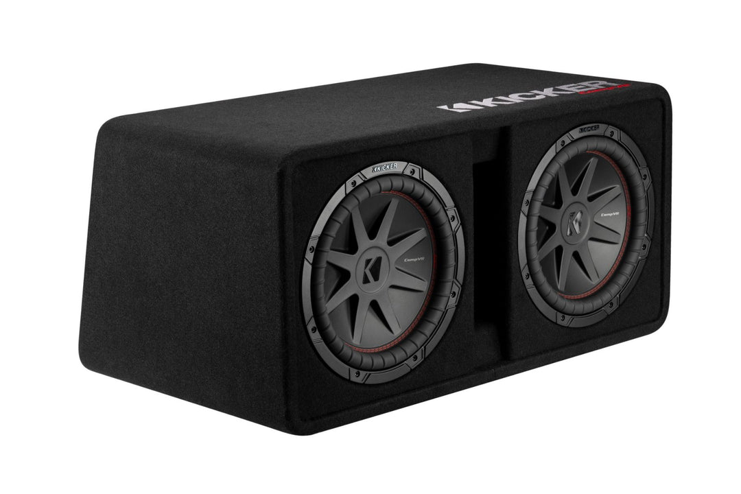 Kicker 52DCVR122: 12" 2Ω CompVR-Series Dual Vented Subwoofer Enclosure