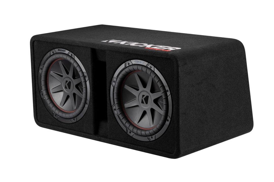 Kicker 52DCVR122: 12" 2Ω CompVR-Series Dual Vented Subwoofer Enclosure