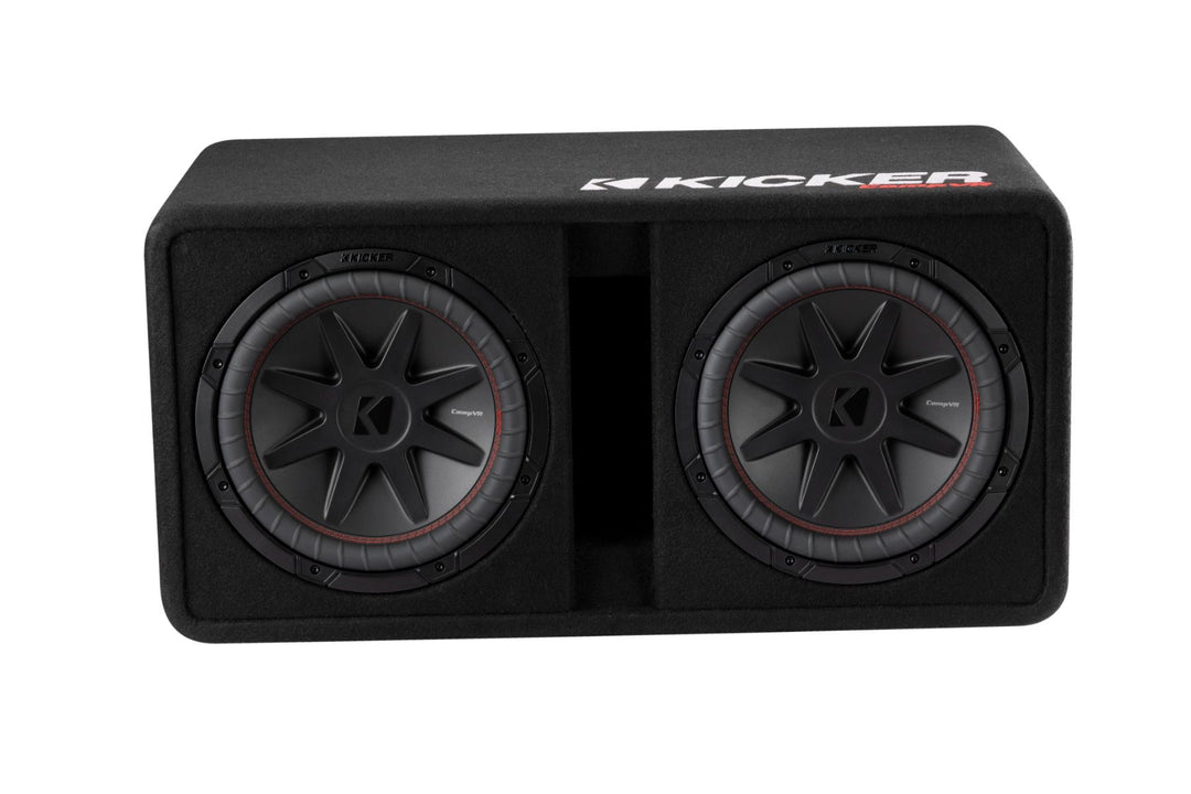 Kicker 52DCVR122: 12" 2Ω CompVR-Series Dual Vented Subwoofer Enclosure