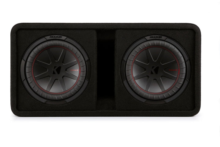 Kicker 48DCWR102: 10" 2 Ω CompR-Series Dual Vented Subwoofer Enclosure