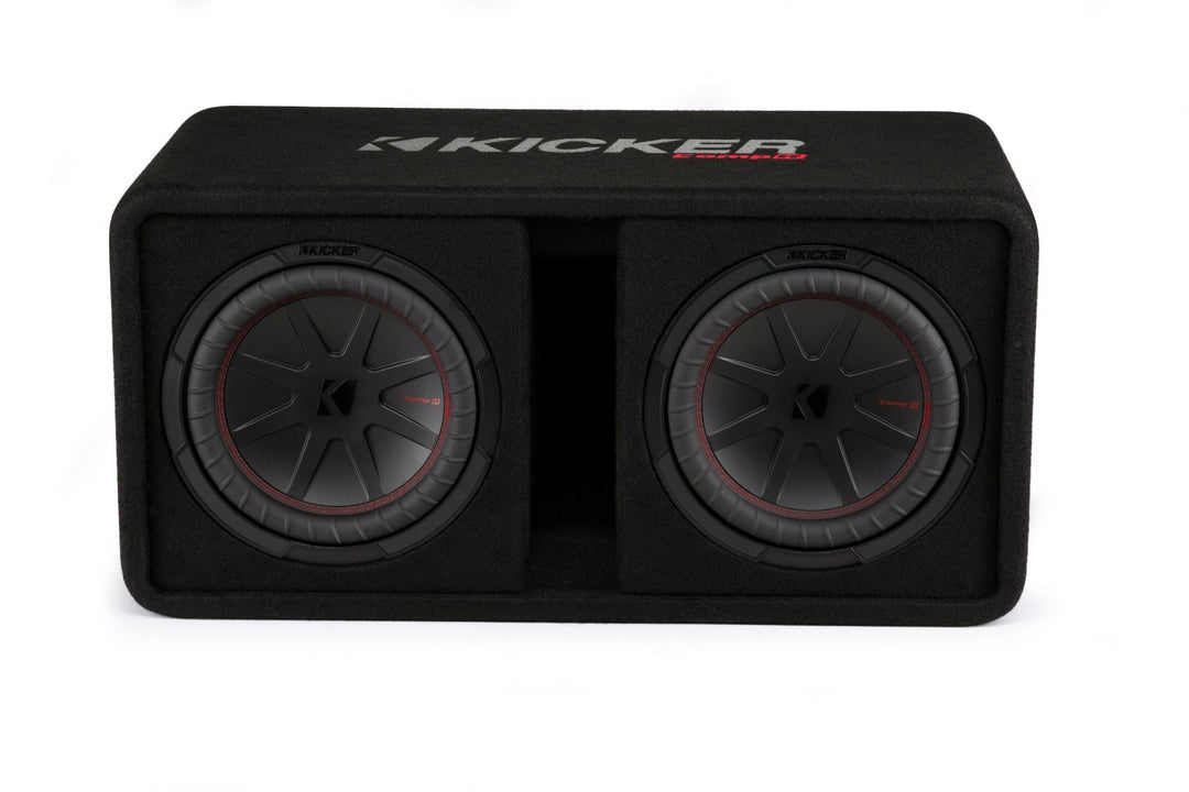 Kicker 48DCWR102: 10" 2 Ω CompR-Series Dual Vented Subwoofer Enclosure