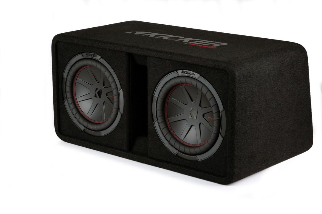 Kicker 48DCWR122: 12" 2 Ω CompR-Series Dual Vented Subwoofer Enclosure
