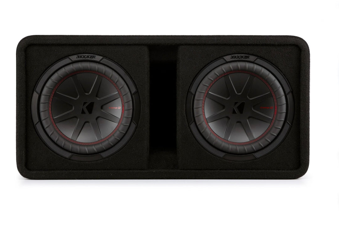 Kicker 48DCWR122: 12" 2 Ω CompR-Series Dual Vented Subwoofer Enclosure