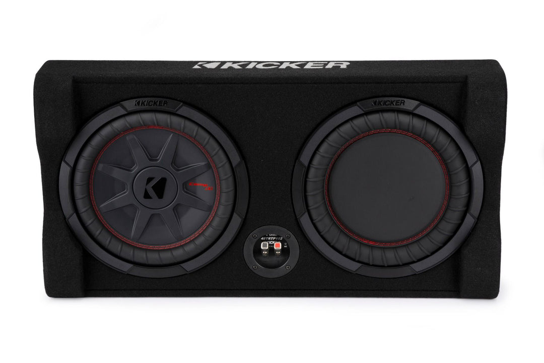 Kicker 48TRTP82: 8" 2 Ω Thin Down-Firing Passive Radiator Subwoofer Enclosure