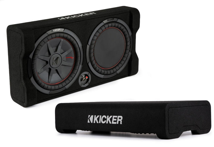 Kicker 48TRTP82: 8" 2 Ω Thin Down-Firing Passive Radiator Subwoofer Enclosure