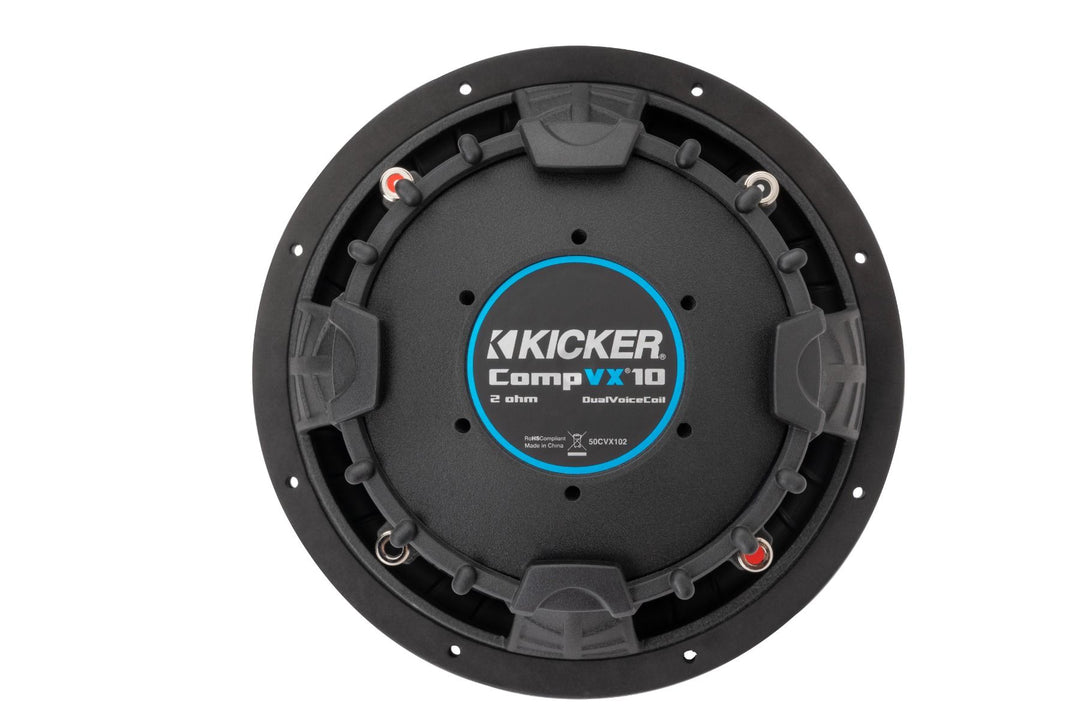 Kicker 50CVX104: 10" 4 Ω CompVX-Series DVC Subwoofer