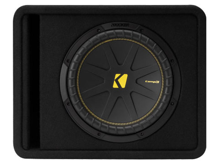 Kicker 50VCWC124: 12" Single CompC-Series 300 W RMS 4-Ohms Loaded Enclosure