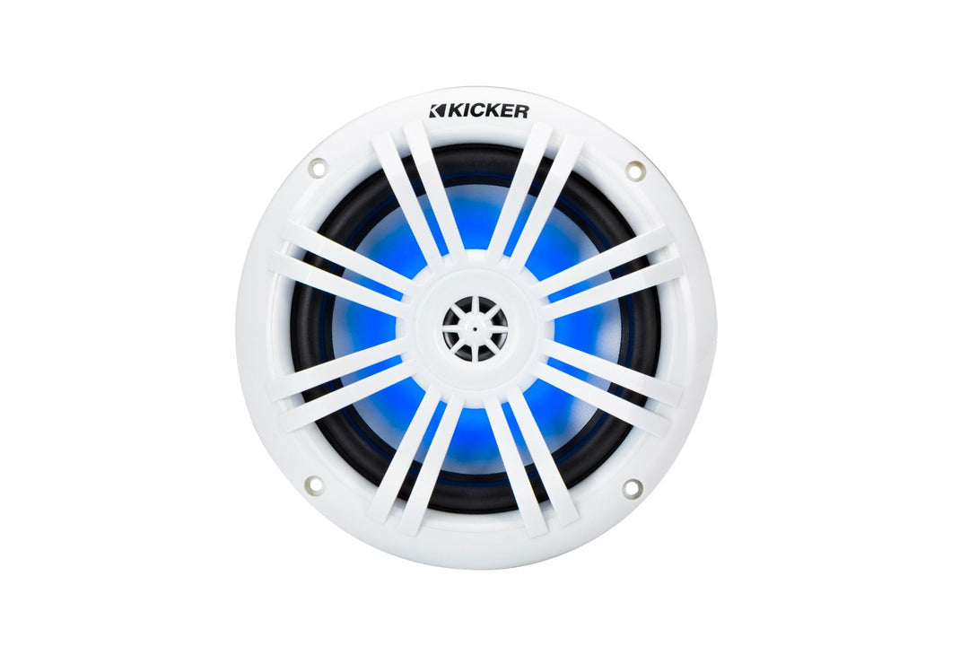 Kicker 51KM604WL: 6.5" White LED Marine Coaxial Speakers