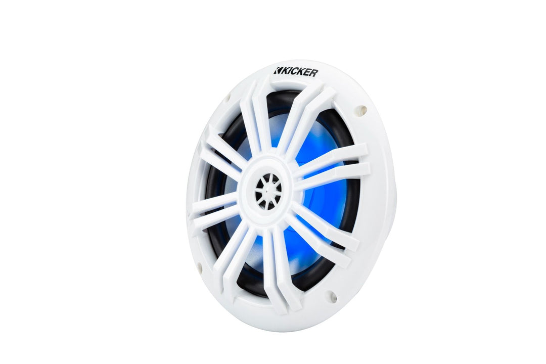 Kicker 51KM604WL: 6.5" White LED Marine Coaxial Speakers
