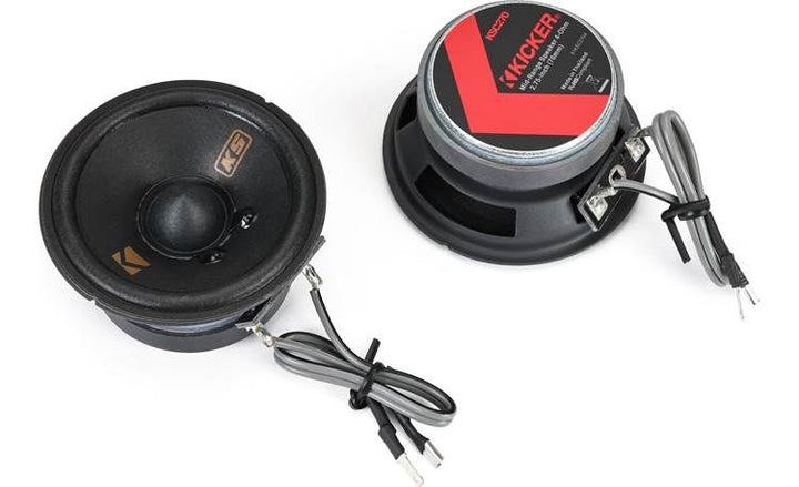 Kicker KK51KSS365: 6.5 & 2.8 & 1" 4 Ω 3-Way Woofer Mid-Range Tweeter Component Speaker System