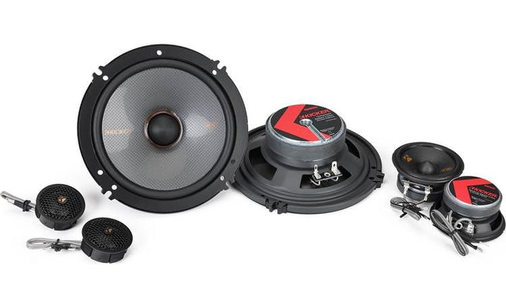 Kicker KK51KSS365: 6.5 & 2.8 & 1" 4 Ω 3-Way Woofer Mid-Range Tweeter Component Speaker System