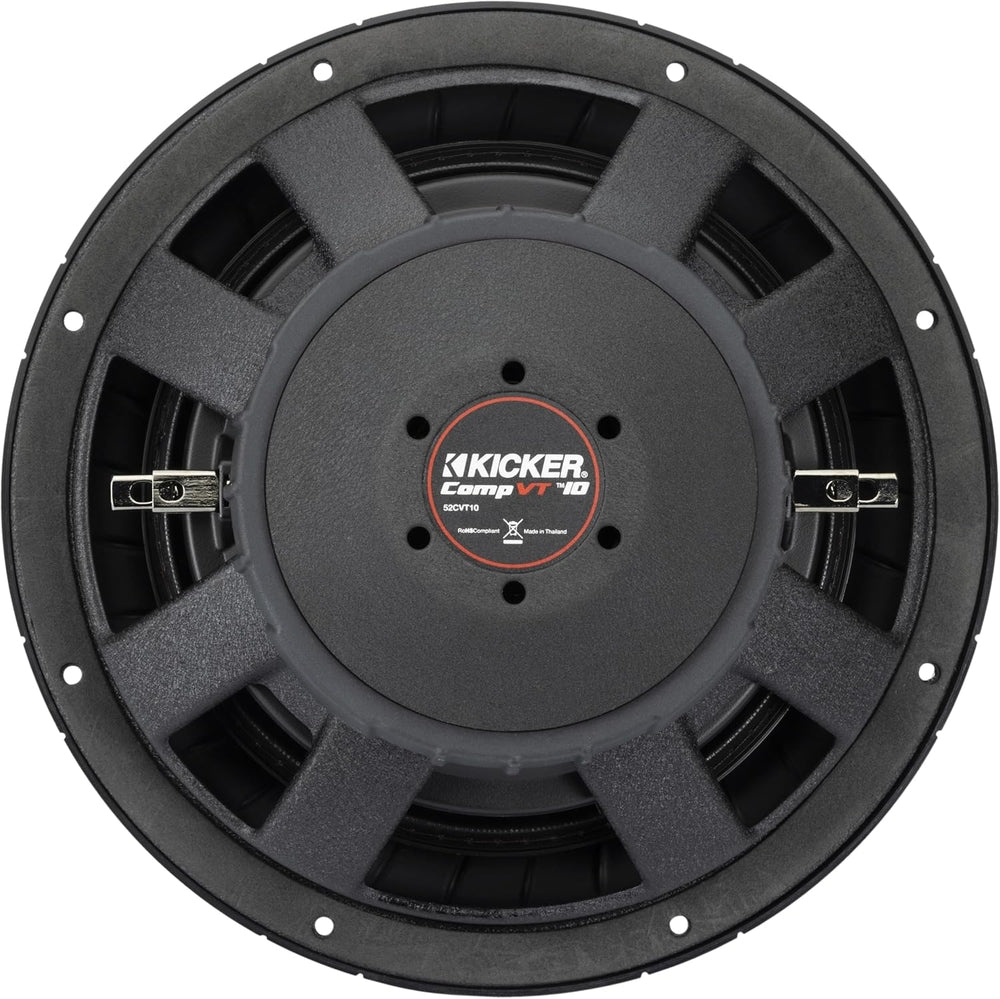 Kicker 52CVT104: 10" (25 CM) 4 Ω 350 W CompVT-Series Single Voice Coil Subwoofer