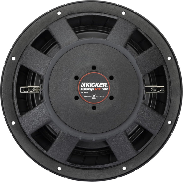 Kicker 52CVT104: 10" (25 CM) 4 Ω 350 W CompVT-Series Single Voice Coil Subwoofer