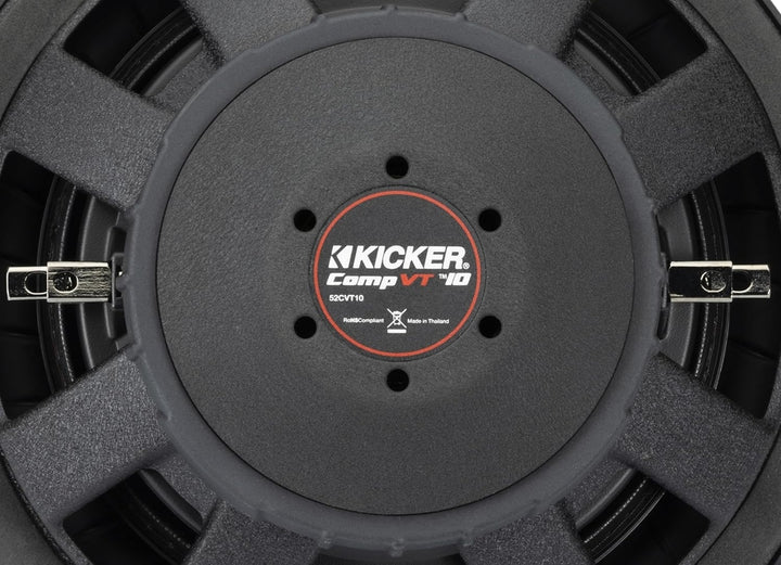 Kicker 52CVT104: 10" (25 CM) 4 Ω 350 W CompVT-Series Single Voice Coil Subwoofer
