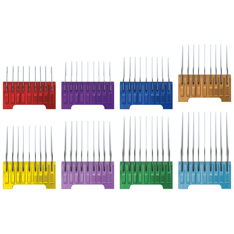 Wahl 58236: 8 Pieces Stainless Steel Slide-On Combs / Organizer